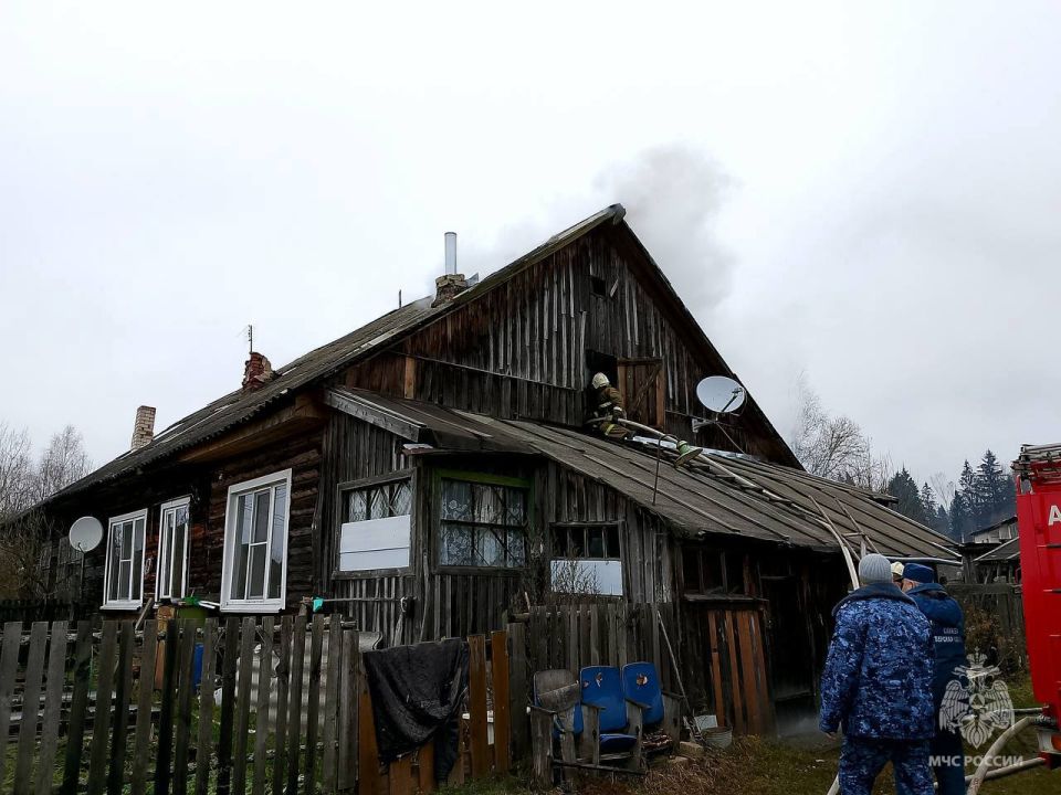 Спасли дом от уничтожения. В поселке Костюшино Андреапольского МО огнеборцы 21 ПСЧ ликвидировали пожар в дачном доме