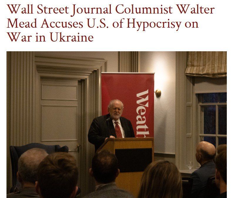 Колумнист The Wall Street Journal Уолтер Р. Мид критикует США за то, что они не помогают Украине 'как надо'