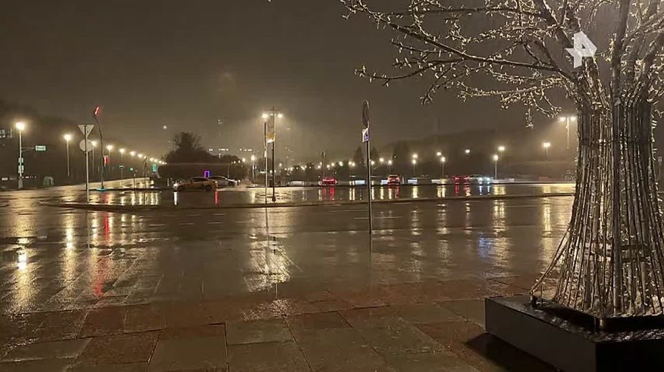 Первый снег выпал в Москве — полупрозрачная завеса снежинок окутала улицы и дома