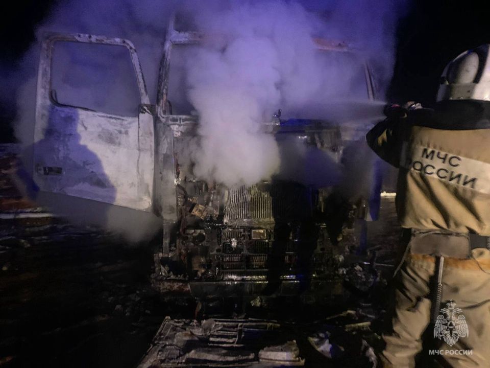 Возгорание лесовоза