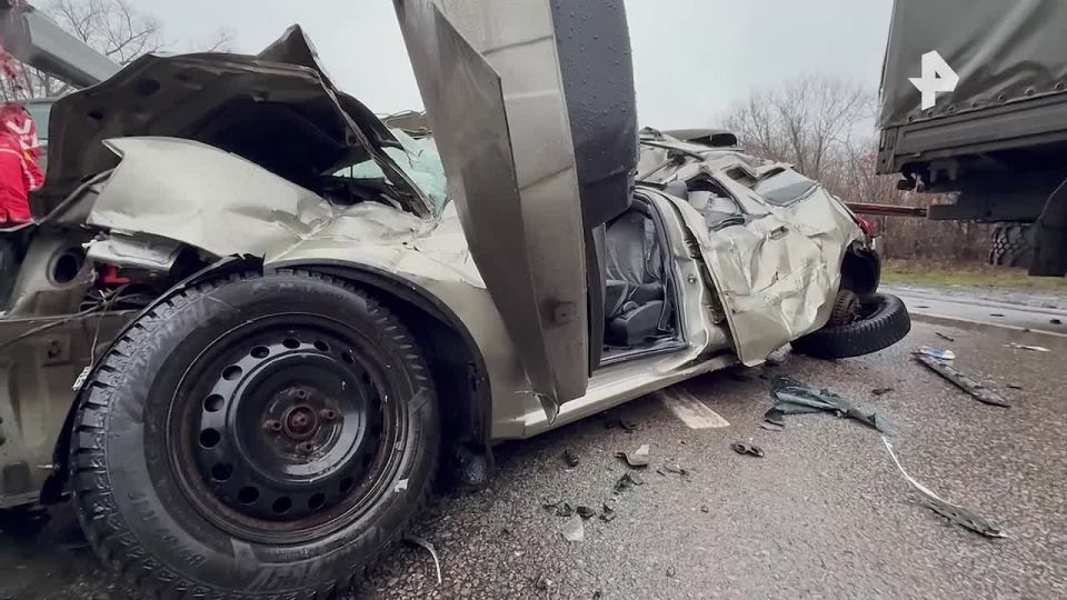 Сразу пять машин столкнулись на дороге в сторону Курска