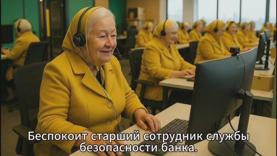 Вован и Лексус @Russiacalling опубликовали ролик с нейробабушками: они борются с мошенниками и разоряют их