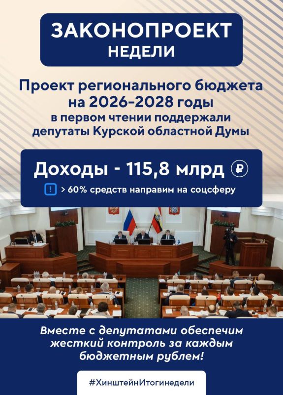 Александр Хинштейн: Подводим традиционные итоги уходящей недели Александр Хинштейн: Подводим традиционные итоги уходящей недели
