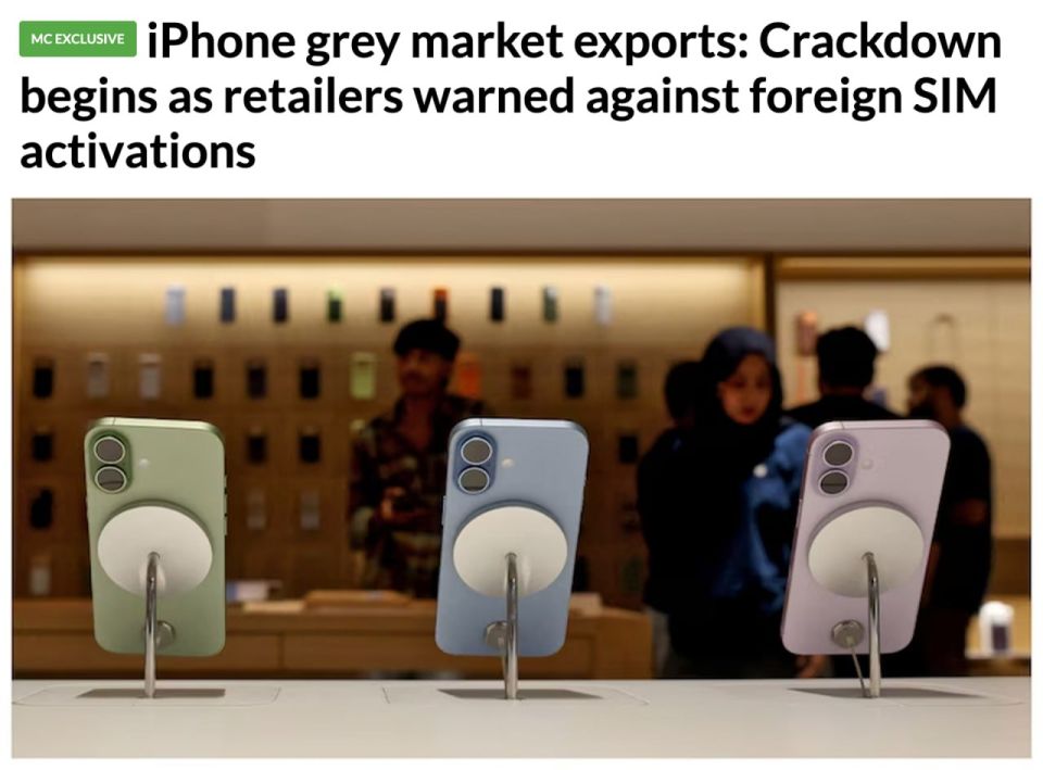 Apple запрещает поставки айфонов из Индии в Россию через «параллельный импорт»