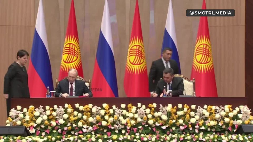 Путин и Жапаров подписали совместное заявление об углублении сотрудничества и стратегического партнёрства