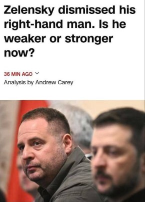 Увольнение Ермака может стать для Зеленского самым серьёзным испытанием с 2019 года, пишет CNN