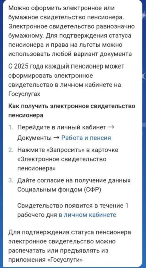Электронное свидетельство пенсионера теперь можно получить на «Госуслугах»