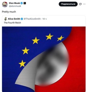 «По большому счёту»: Илон Маск согласился с тем, что Европа — это «Четвёртый рейх»