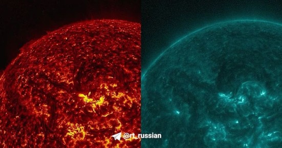 Двойная сильная вспышка произошла на Солнце