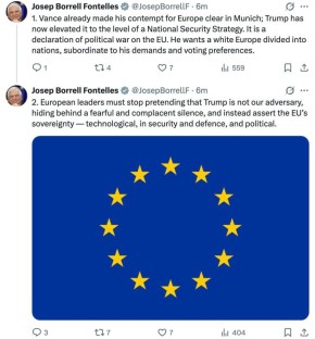 Андрей Клинцевич: смелее жгите мосты с. Бывший глава дипломатии ЕС Боррель продолжает подогревать европейскую аудиторию, подталкивая её к конфронтации с США