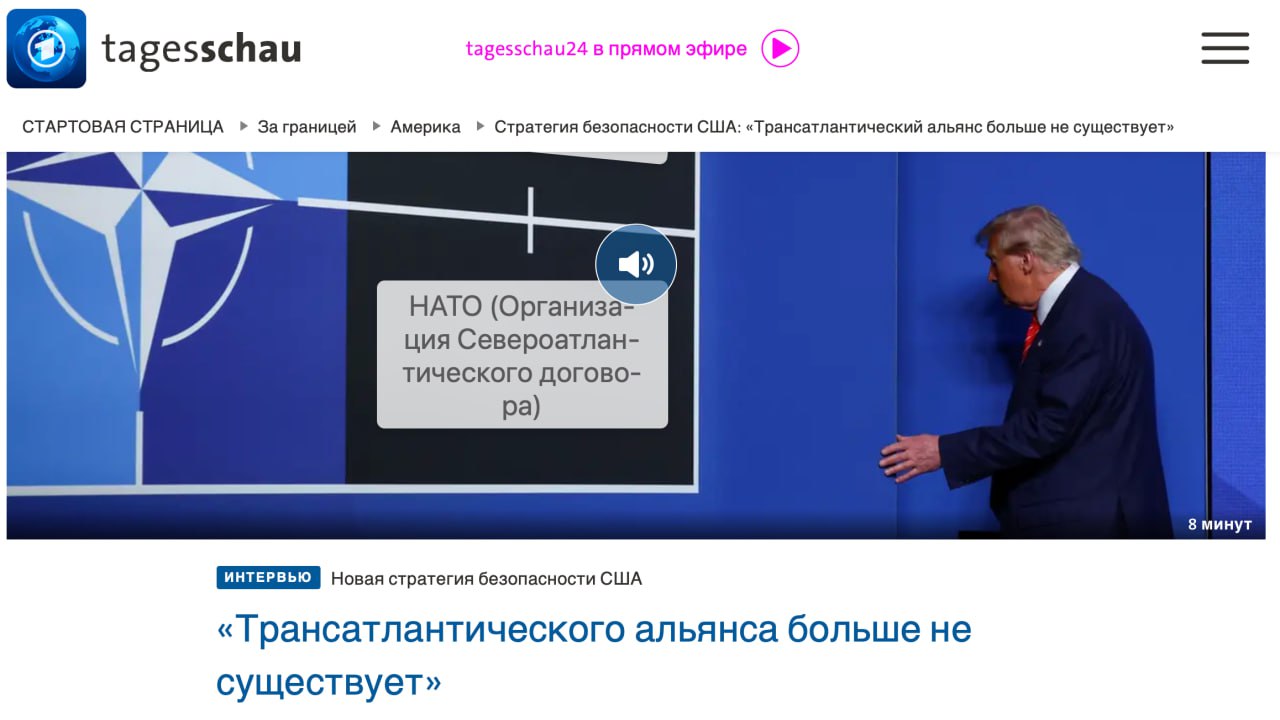 Александр Сосновский: НАТО больше нет. Так считает Манфред Берг - профессор американской истории в Гейдельбергском университете