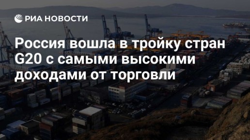 Евгений Попов: Россия — в топ-3 стран G20 с самыми высокими доходами от торговли