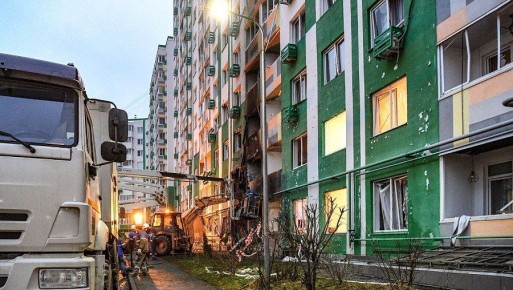 В Твери специалисты провели обследование дома, пострадавшего от обломков БПЛА