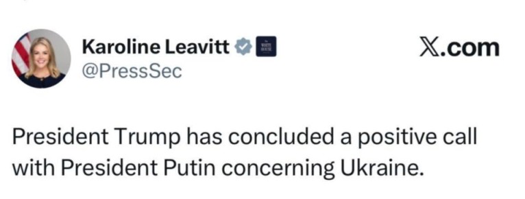 Дональд Трамп провел «позитивный разговор» с Владимиром Путиным относительно Украины, сообщили в Белом доме