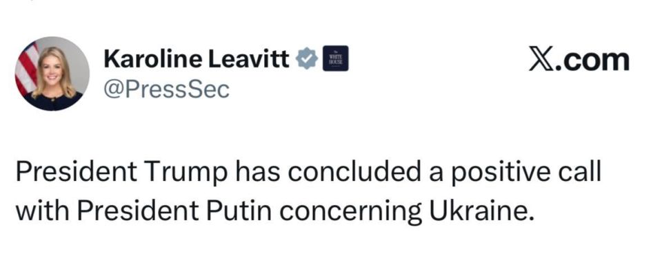 Новый телефонный разговор Владимира Путина и Дональда Трампа завершился, он прошел положительно — Белый дом