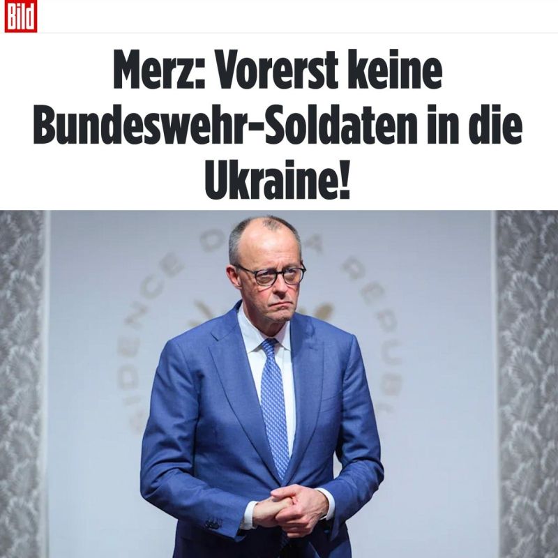 Мерц дал понять, что не собирается отправлять немецких военных на Украину даже после окончания конфликта, пишет Bild