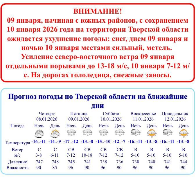 Госавтоинспекция Тверской области призывает к максимальной осторожности на дорогах