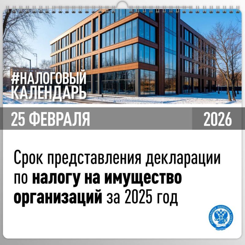 Стартовала декларационная кампания по налогу на имущество организаций за 2025 год