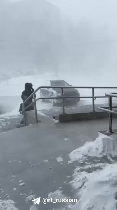 Снежная буря с порывами ветра до 30 м/с накрыла Владивосток