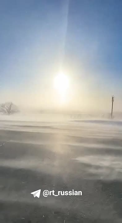 Сильный ветер и практически нулевая видимость: одну из трасс в Оренбургской области заметает
