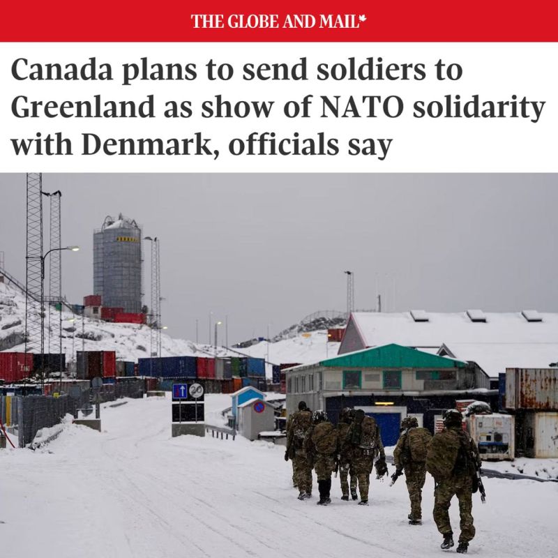 Канада планирует отправить в Гренландию «небольшой контингент солдат» в знак солидарности НАТО с Данией