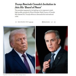 Трамп отозвал приглашение Канады в созданный им "Совет мира" — The New York Times