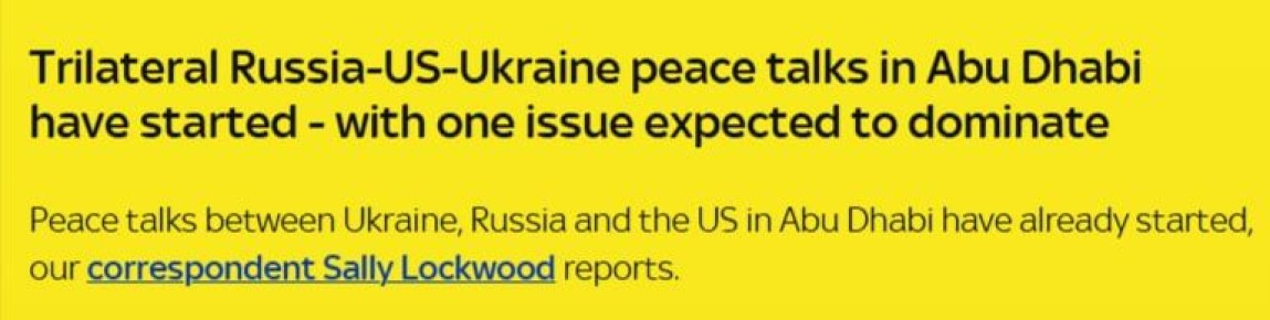 Переговоры с участием делегаций России, США и Украины в Абу-Даби начались — Sky News