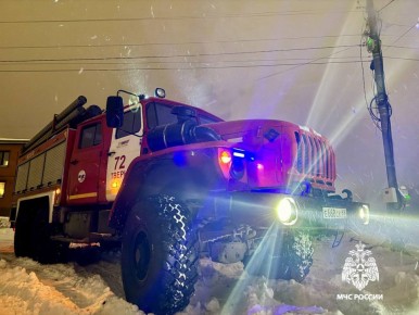 Пожар с пострадавшим в Калининском округе