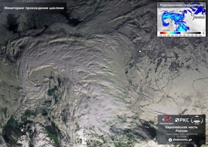 Так выглядит циклон, накрывающий Москву снегом на три дня