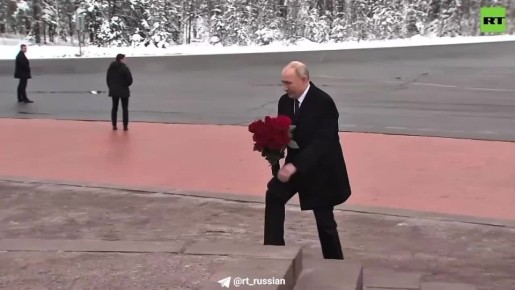 Путин возложил цветы к мемориалу «Рубежный камень» в 82-ю годовщину освобождения Ленинграда от блокады