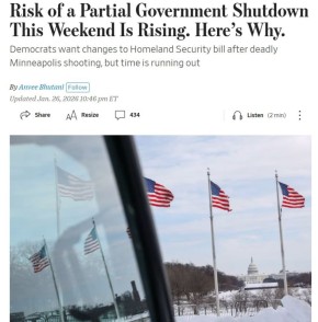 В США возрос риск частичной остановки работы правительства в эти выходные, пишет WSJ