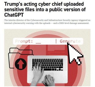 � ������������� ������ ChatGPT ������ ����� ��������� �� ����������������� � ������ �������������� ��� (CISA), ����� Politico