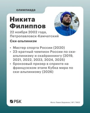 Ски-альпинист Никита Филиппов принес России первую медаль Олимпиады-2026 в Италии — завоевал серебро