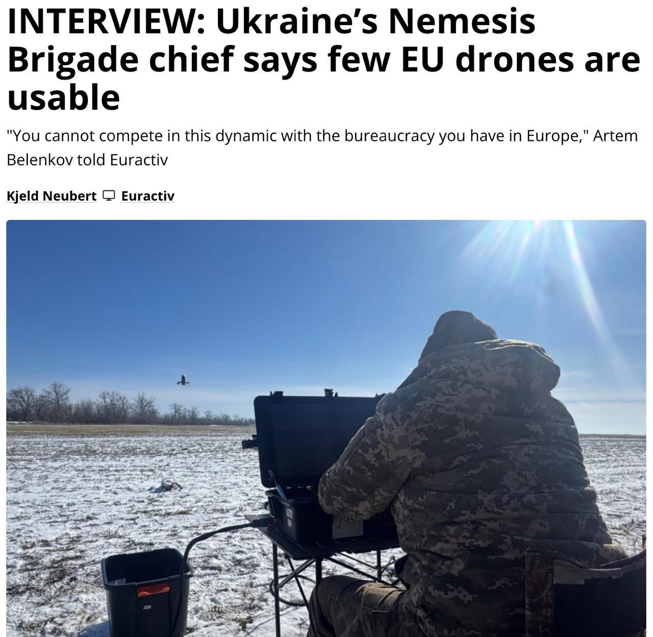 Многие дроны из Европы и США непригодны к войне с использованием радиоэлектронной борьбы, признали в ВСУ