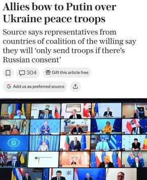В «коалиции желающих» признают: без одобрения Путина не отправят на Украину миротворческие войска