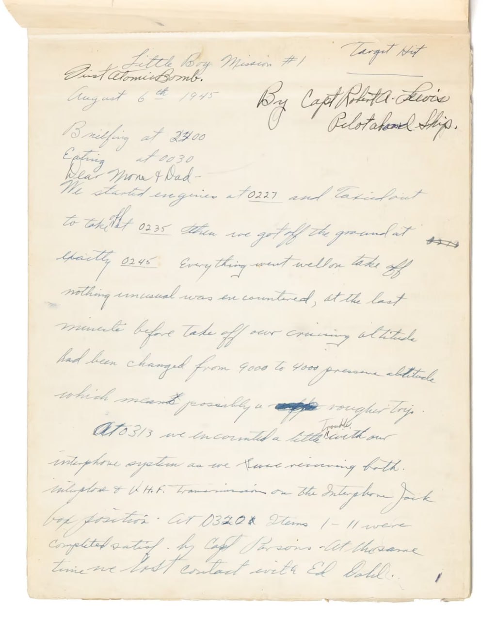 Дневник второго пилота самолёта, сбросившего атомную бомбу на Хиросиму, выставлен на продажу почти за миллион долларов, сообщает The Washington Post Дневник второго пилота самолёта, сбросившего атомную бомбу на Хиросиму, выставлен на продажу почти за миллион долларов, сообщает The Washington Post
