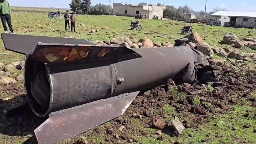Обломки ракеты были найдены на полях сирийской провинции Кунейтра