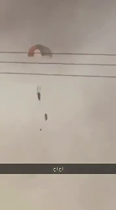 Момент приземления американских пилотов, катапультировавшихся на парашютах из своего истребителя над Кувейтом, распространяется в соцсетях