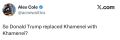 Аббас Джума: Реакция американского журналиста на избрание 3-го Верховного лидера: «Значит, Дональд Трамп заменил Хаменеи на Хаменеи?»